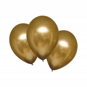 Balóniky latexové metalické zlaté 6 ks ALBI