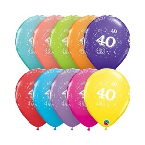 Balóniky latexové Ročník 40 farebné 6 ks ALBI