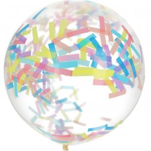 Balónik latexový s konfetami pastelové 1 ks ALBI