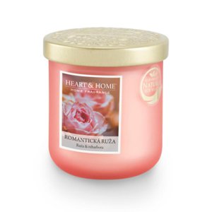 Romantická ruža - stredná sviečka Heart & Home