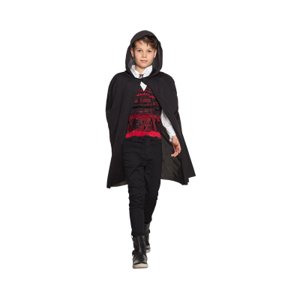 Čierny plášť s kapucňou detský ALBI