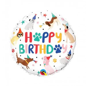 Balónik fóliový Happy Birthday psíky ALBI
