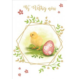 Veľkonočné prianie - Kuriatko s vajíčkom ALBI