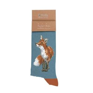 Pánske bambusové ponožky "Bright Eyed and Bushy Tailed" Wrendale Designs - líška