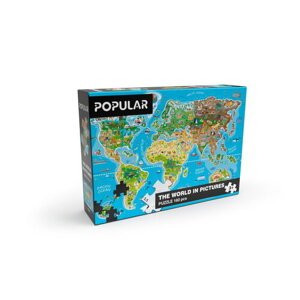 Puzzle Mapa sveta 160 Popular (puzzle v angličtine)