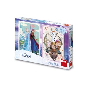 Puzzle ľadové kráľovstvo: Anna a Elsa 2x77 Dino