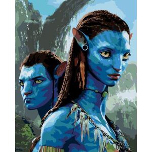 Maľovanie podľa čísel Avatar: Jake a Neytiri 40x50cm Zuty