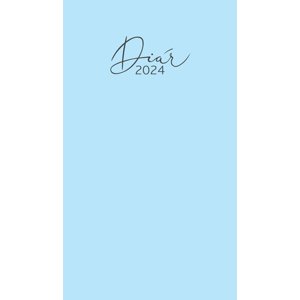 Mini diár A6 PRINT Pastel modrý 2024