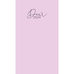 Mini diár A6 PRINT Pastel ružový 2024