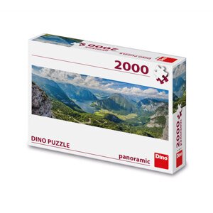 Puzzle Pohľad na Alpy 2000 panoramic Dino