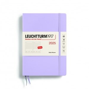 Denný diár LEUCHTTURM1917 2025 Lilac, Medium (A5) 2025, English