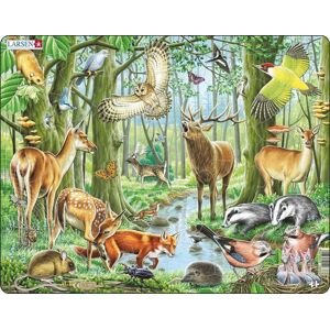 Puzzle Zvieratá stredoeurópskych lesov Larsen FH17-ZZ