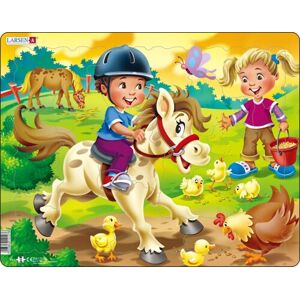 Puzzle Deti na farme s poníkom Larsen BM8-ZZ