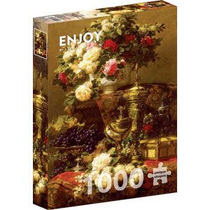 Puzzle Jean-Baptiste Robie: Flowers and Fruit 1000 Enjoy