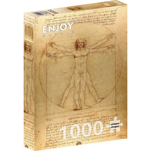 Puzzle Leonardo da Vinci: Vitruviánsky muž (The Vitruvian Man) 1000 Enjoy