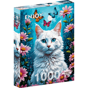 Puzzle Biela mačka 1000 Enjoy
