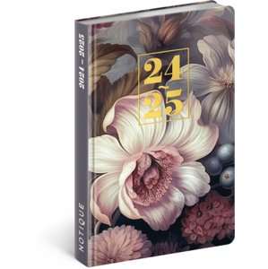 18-mesačný diár Petito Kvety 2024/2025, 11 × 17 cm