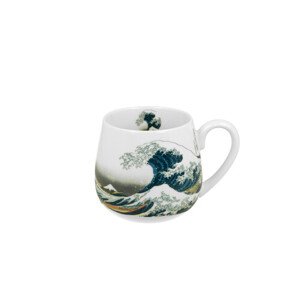 Porcelánový sudový hrnček K. Hokusai - The Great Wave 430 ml