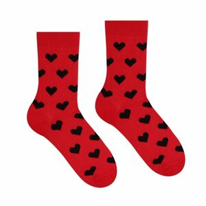 Detské ponožky Malé srdiečka červené HestySocks (veľkosť: 30-34)