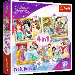 Puzzle Disney Princezné 4v1 Trefl