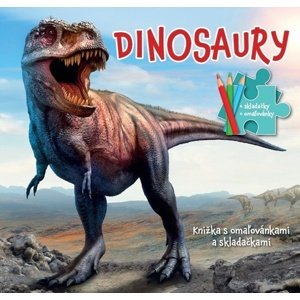 Dinosaury - Knižka s omaľovánkami a skladačkami