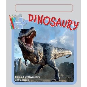Dinosaury - Knižka s omaľovánkami a skladačkami