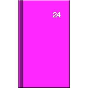 Mini diár PRINT Neon ružový 2024