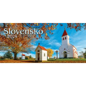 Stolový kalendár Slovensko riadkové 2024