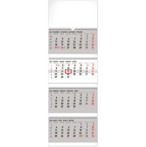 Nástenný kalendár 4-mesačný štandard skladací 2024, 29,5 × 84,5 cm