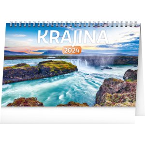 Stolový kalendár Krajina CZ/SK 2024, 23,1 × 14,5 cm
