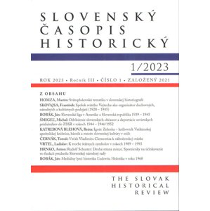 Slovenský časopis historický 1/2023
