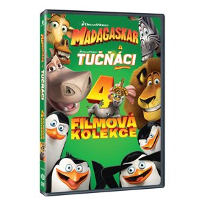 Madagaskar 1.-3. + Tučňáci z Madagaskaru kolekce 4DVD