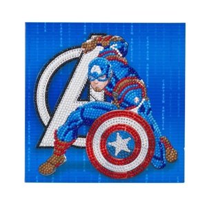 Pohľadnica vykladanie z diamantov Captain America