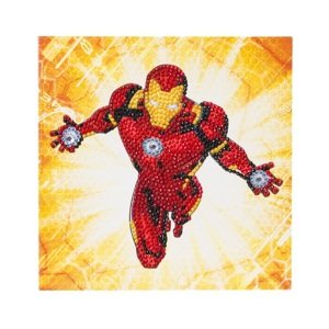 Pohľadnica vykladanie z diamantov Iron Man