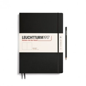 Zápisník LEUCHTTURM1917 Master Slim (A4+) Black, 123 p., čistý