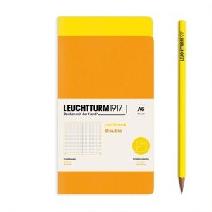 Zošit LEUCHTTURM1917 Jottbook Double, Lemon & Rising Sun, Flexcover, 80 g/m2 papier, 59 p., bodkovaný