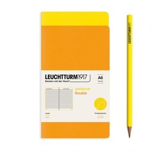 Zošit LEUCHTTURM1917 Jottbook Double, Lemon & Rising Sun, Flexcover, 80 g/m2 papier, 59 p., riadkovaný