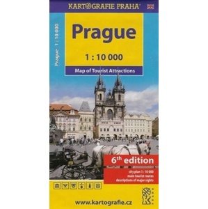 Prague - Mapa turistických zajímavostí 1:10 000