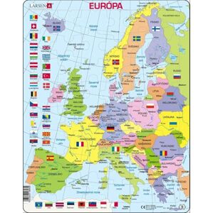Puzzle Europa politická - výšková Larsen K2-SK