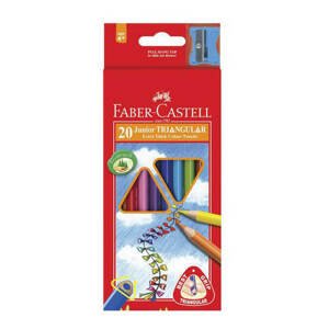 Pastelky Faber-Castell Junior Triangular 20 ks + strúhadlo
