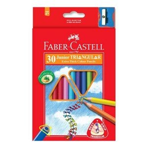 Pastelky Faber-Castell Junior Triangular 30 ks + strúhadlo