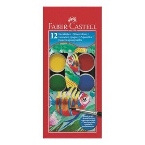 Vodové farby Faber-Castell priemer 30 mm 12 ks