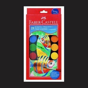 Vodové farby Faber-Castell priemer 30 mm 21 ks