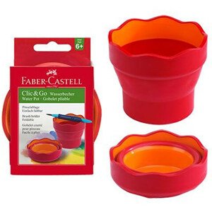 Kelímok Na Vodu Faber-Castell Clic & Go červený