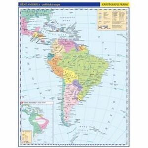 Jižní Amerika Obecně příruční politická mapa 1:33 000 000