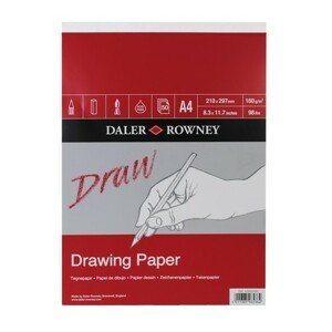 Skicár na kreslenie, A4 160g/m2, 50 listov, stredná štruktúra DALER-ROWNEY - MEDIUM GRAIN