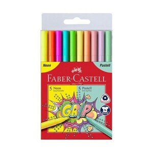 Detské Fixy Faber-Castell Grip Neon a Pastel 10 ks