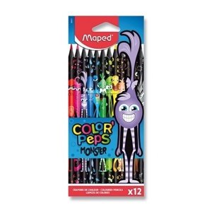Pastelky MAPED Color' Peps Monster 12 ks