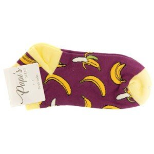 Papi´s Pánske členkové ponožky Banány fialové UNISIZE 39-43