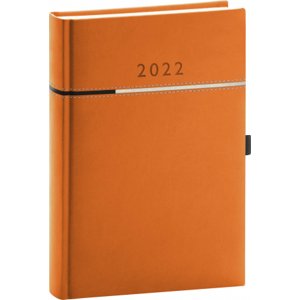 Denný diár Tomy oranžovo–čierny, 2022 15 × 21 cm